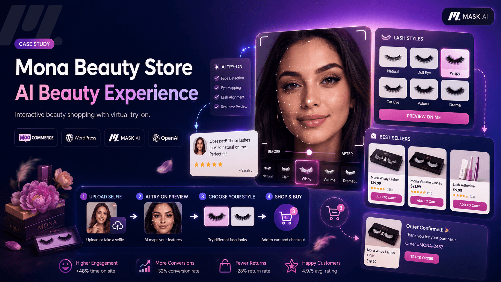 Mona Beauty Store Commerce Experience — case study visual