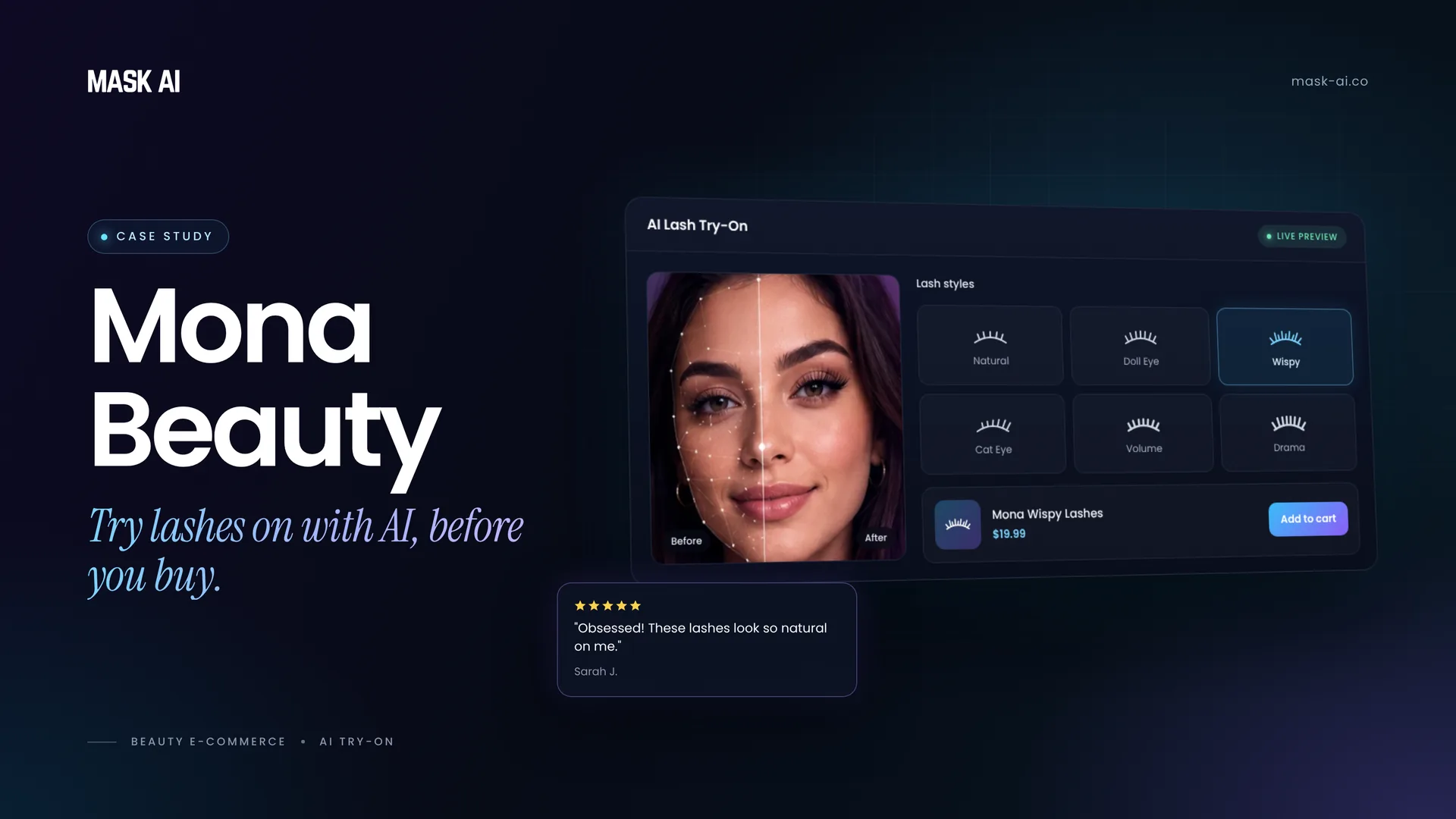 Mona Beauty Store Commerce Experience — case study visual